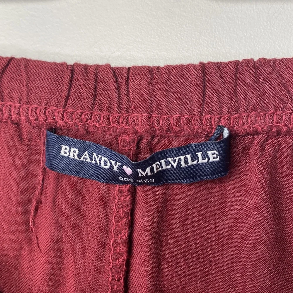 Brandy Melville Burgundy Eve Drawstring Shorts - Picture 7 of 11